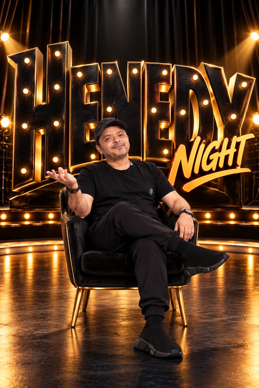 Henedy Night official poster featuring Mohamed Henedy
